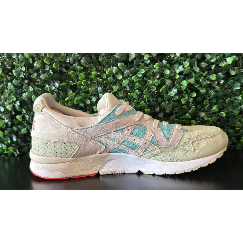 ASICS Gel-Lyte V Men's Size 11 HL7K0 Pastel Suede Aqua Green Coral Pre-Owned